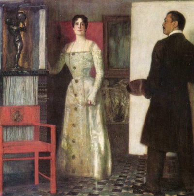 Self-Portrait of the Painter and His Wife in the Studio by Franz von Stuck